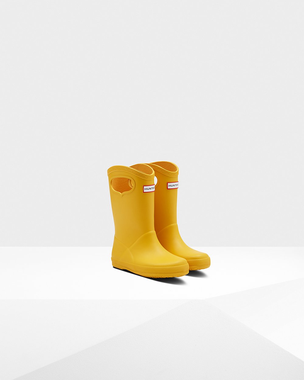 Kids Hunter Original First Classic Grab Handle | Rain Boots Yellow | NZ-93061-XYNR